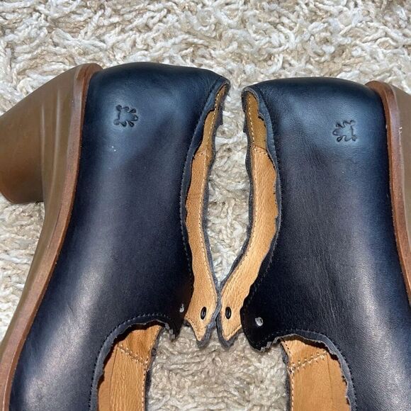 El Naturalista Aqua Iris Leather Lace-Up Mary Jane Court Shoes 38 W8 - Picture 5 of 12